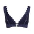 Scallop biustonosz bikini bez wkładek z fiszbinami, Niebieski