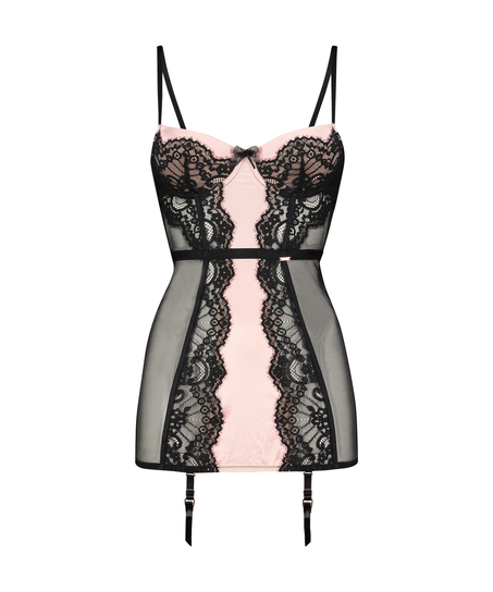 Usztywniona halka z fiszbinami Amelia, Czarny