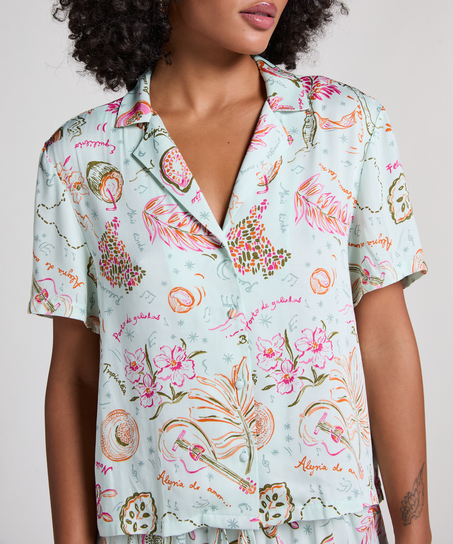 Satynowa narzutka, Zielony