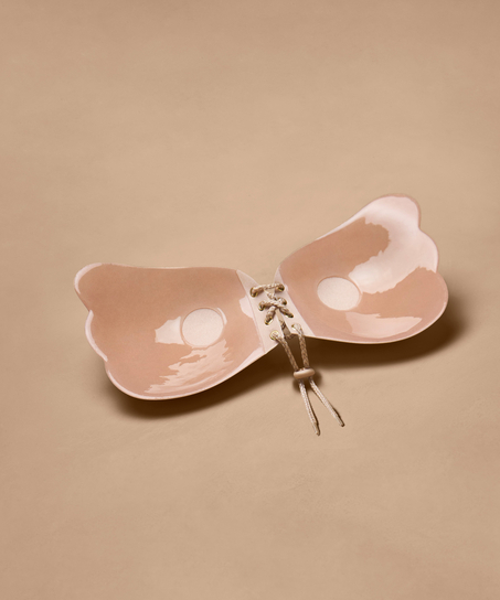 Biustonosz push-up ze skrzydełkami, Beżowy