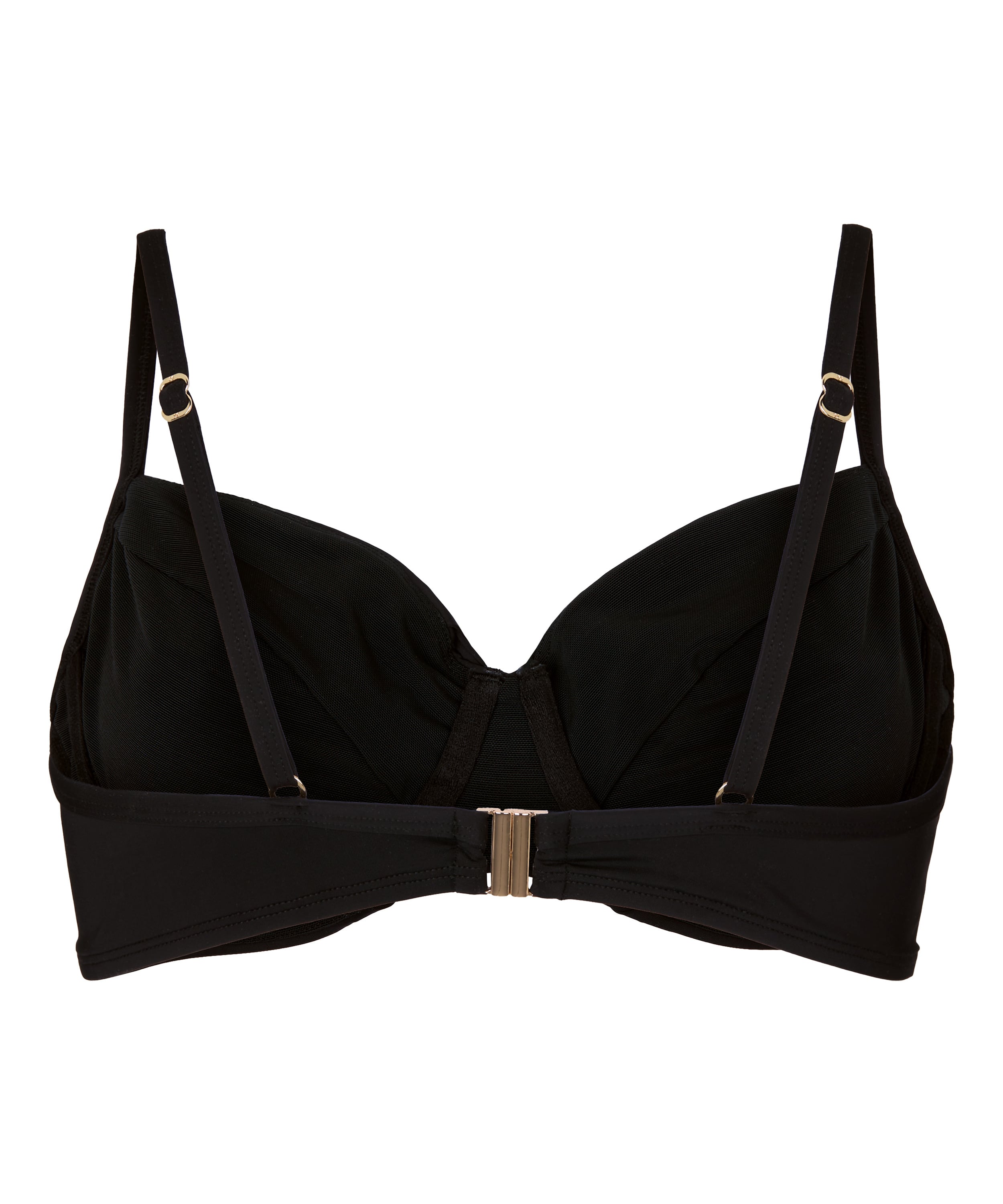Nieusztywniona g&oacute;ra od bikini z fiszbinami Luxe, Czarny, main