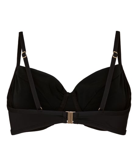 Nieusztywniona g&oacute;ra od bikini z fiszbinami Luxe, Czarny