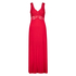 Long slip dress Modal lace, Czerwony