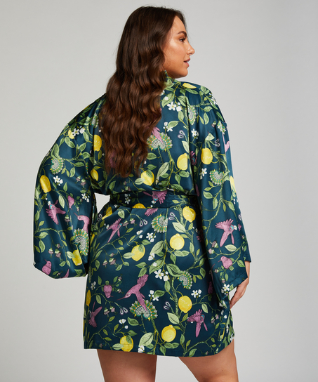 Satynowe kimono, Niebieski