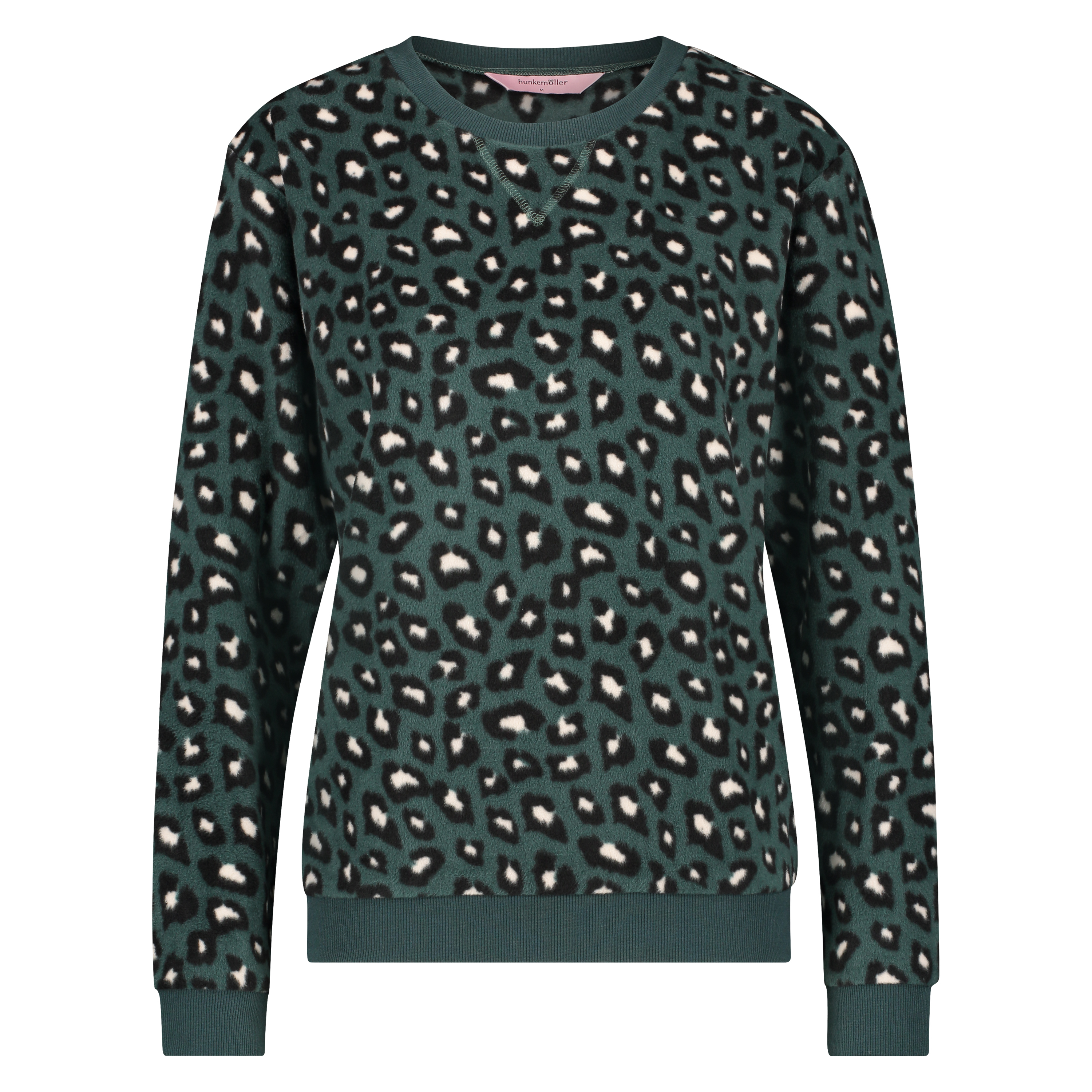 Long-Sleeved Fleece Top, Zielony, main