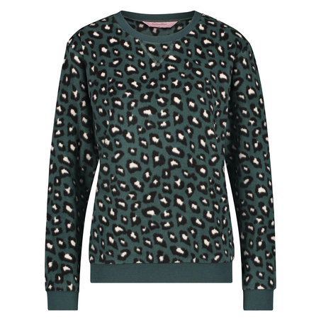Long-Sleeved Fleece Top, Zielony
