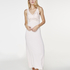 Long slip dress Modal lace, Różowy