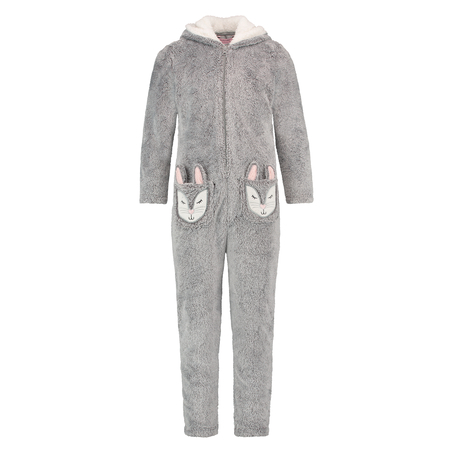 Fleece Onesie Teens, Szary