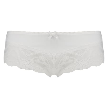 Brazyliany z koronki i mikrofibry, Biały