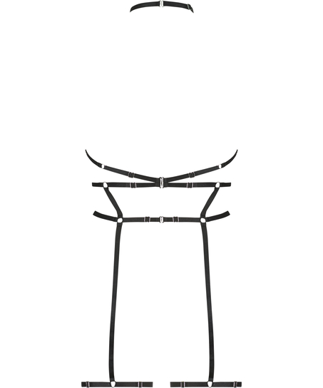 Prywatna uprząż z kryształu g&oacute;rskiego, Czarny