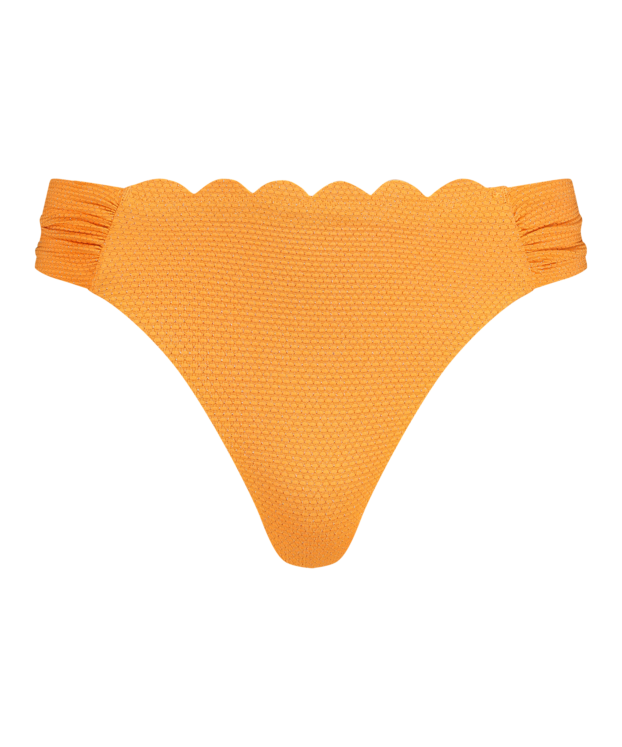 Majtki Bikini Rio Scallop Lurex, Pomarańczowy, main