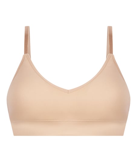 Tr&oacute;jkątny biustonosz bralette Dide, Beżowy