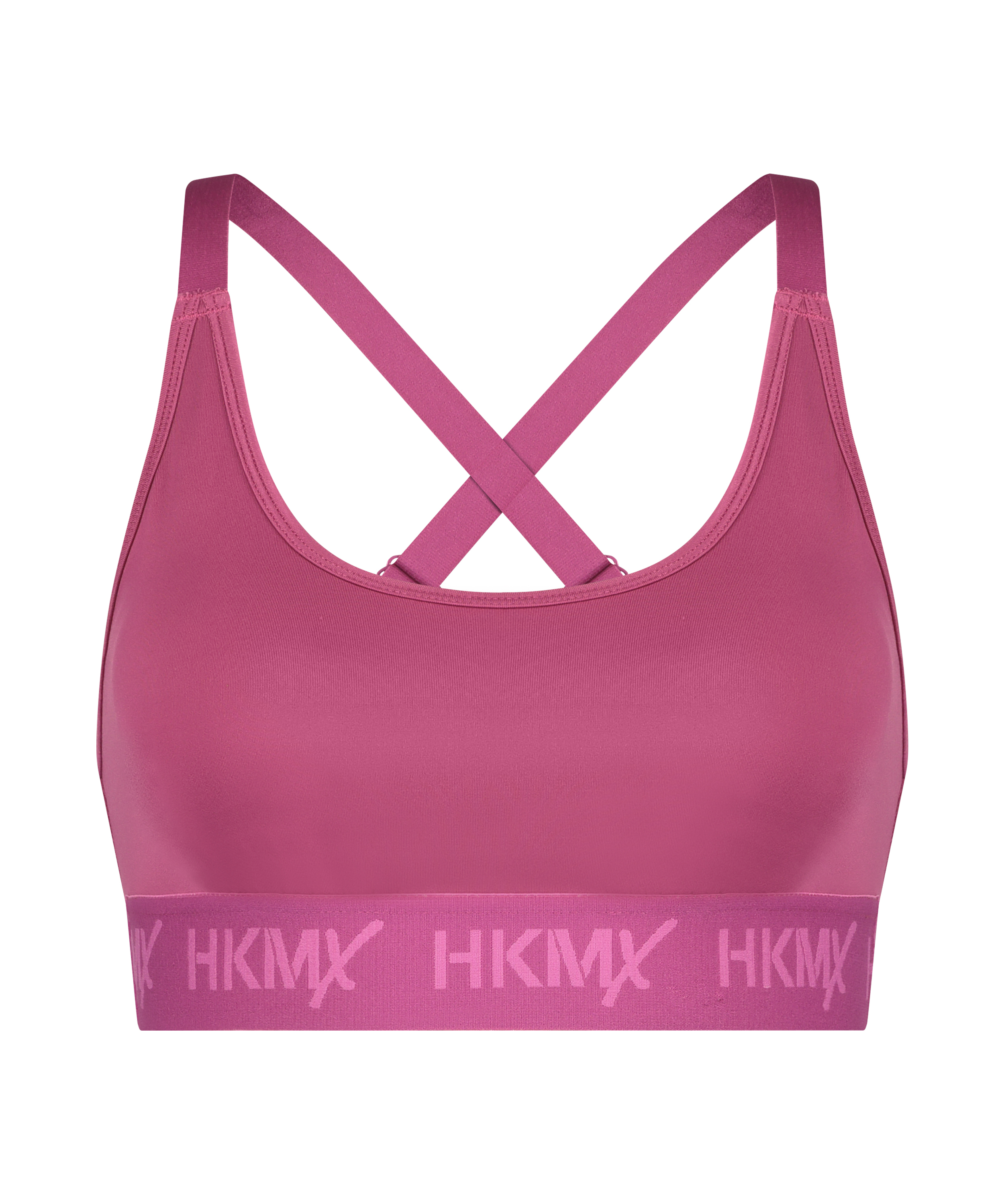 Biustonosz sportowy HKMX The Crop Logo Level 1, R&oacute;żowy, main