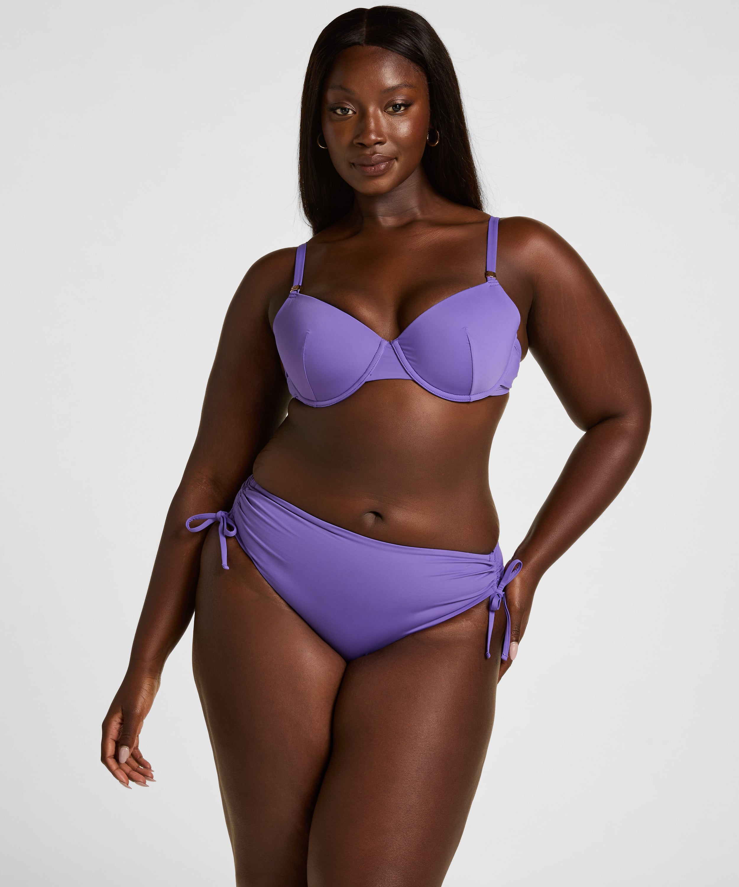 Midi Bikini Bottom Luxe, Fioletowy, main