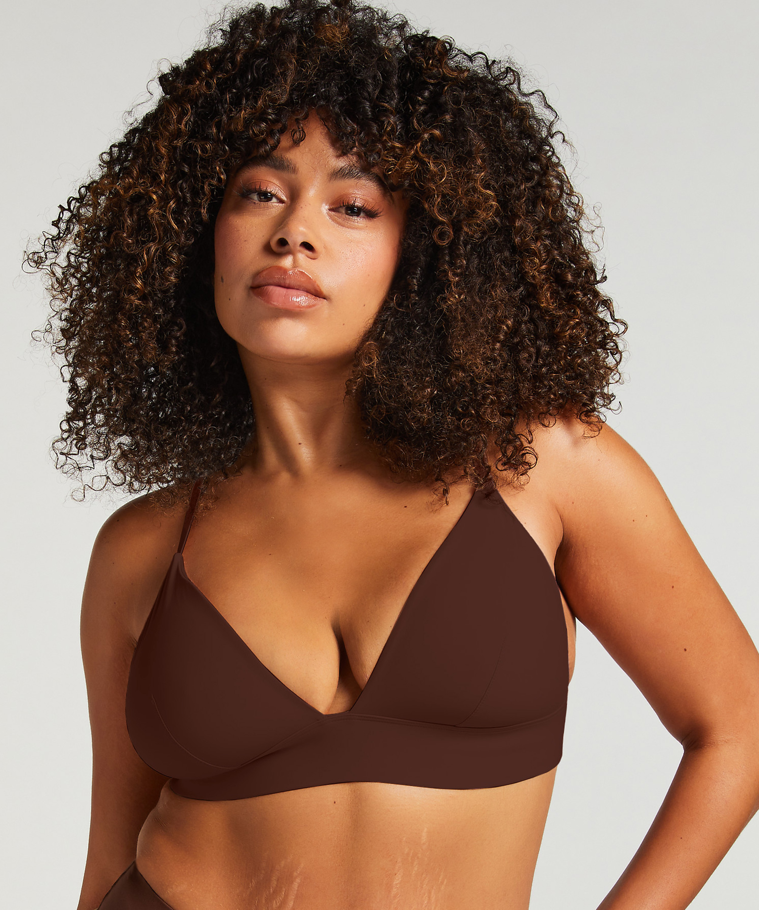 Tr&oacute;jkąt Bralette Smooth, Brązowy, main
