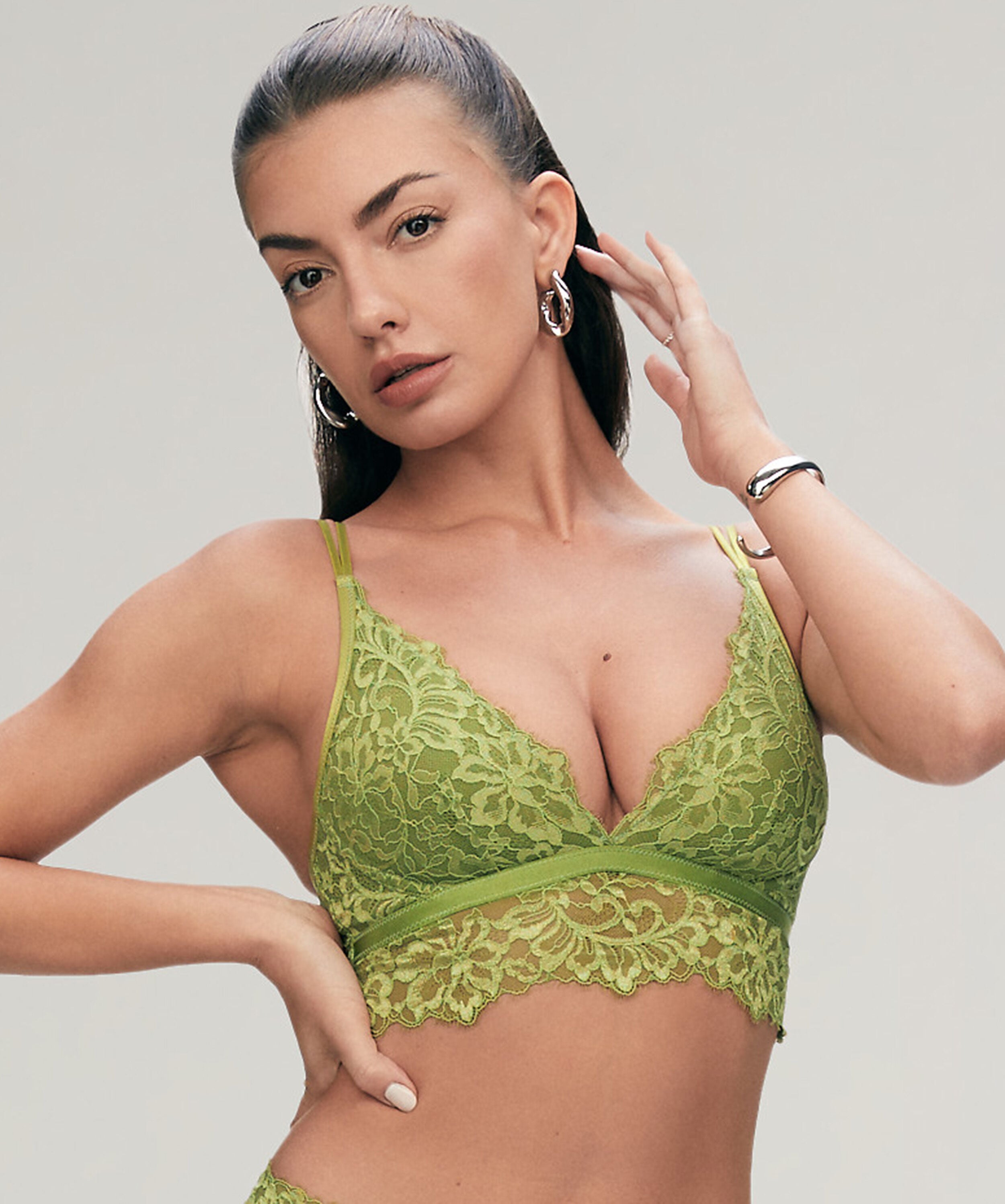 Biustonosz bralette Isabella, Zielony