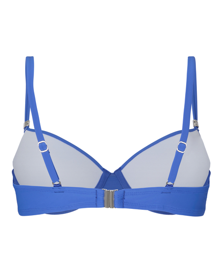 Luksusowy Biustonosz Bikini z Fiszbinami i Wkładkami, Niebieski
