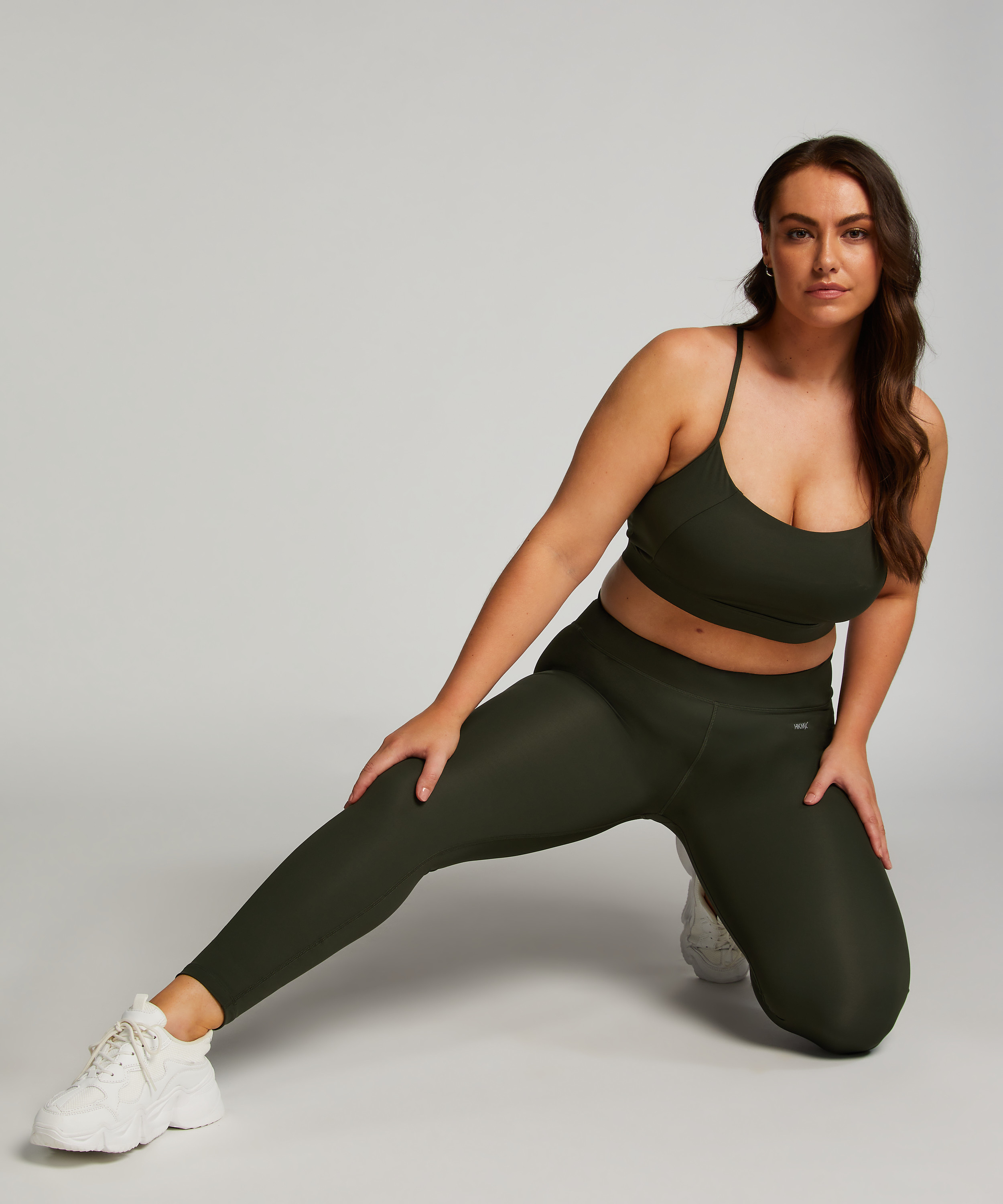 Legginsy z wysokim stanem, Zielony, main