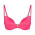G&oacute;ra od bikini push-up z fiszbinami, z falowanym brzegiem, miseczki A &ndash; E, R&oacute;żowy