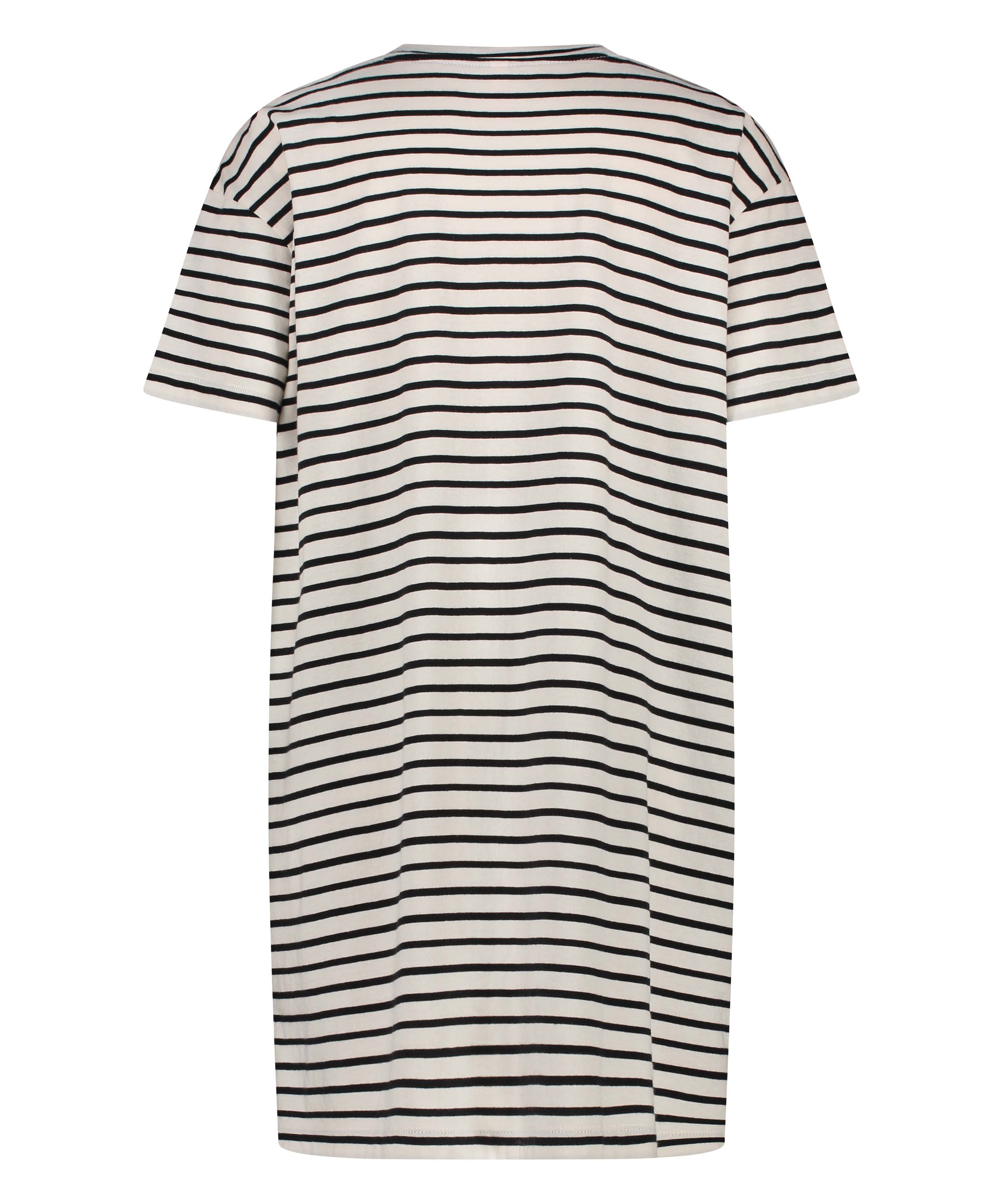 Koszula nocna z okrągłym dekoltem, Czarny, main