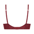 Usztywniany biustonosz z fiszbinami Hannako, Czerwony
