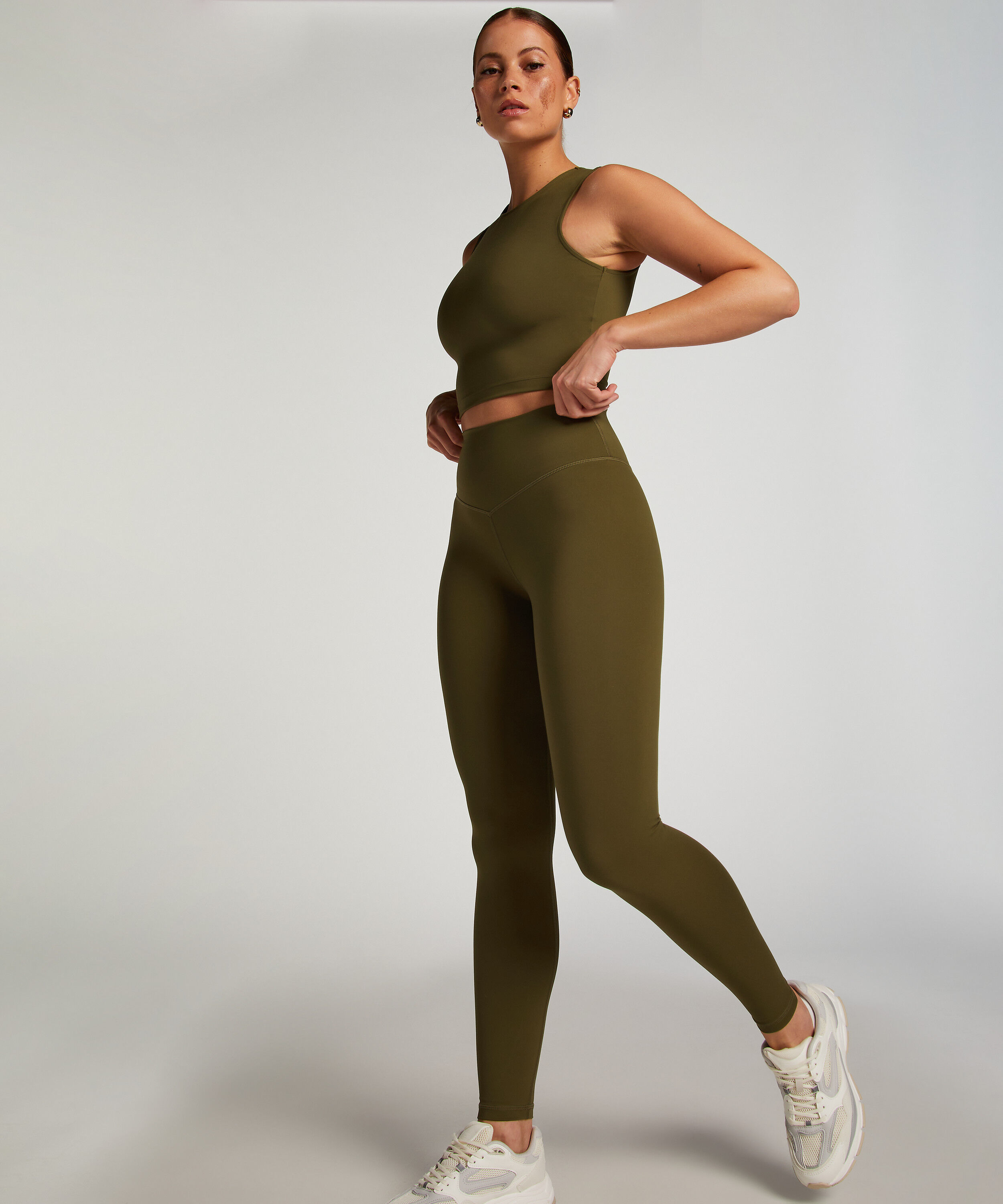 HKMX Legginsy z wysokim stanem, Zielony