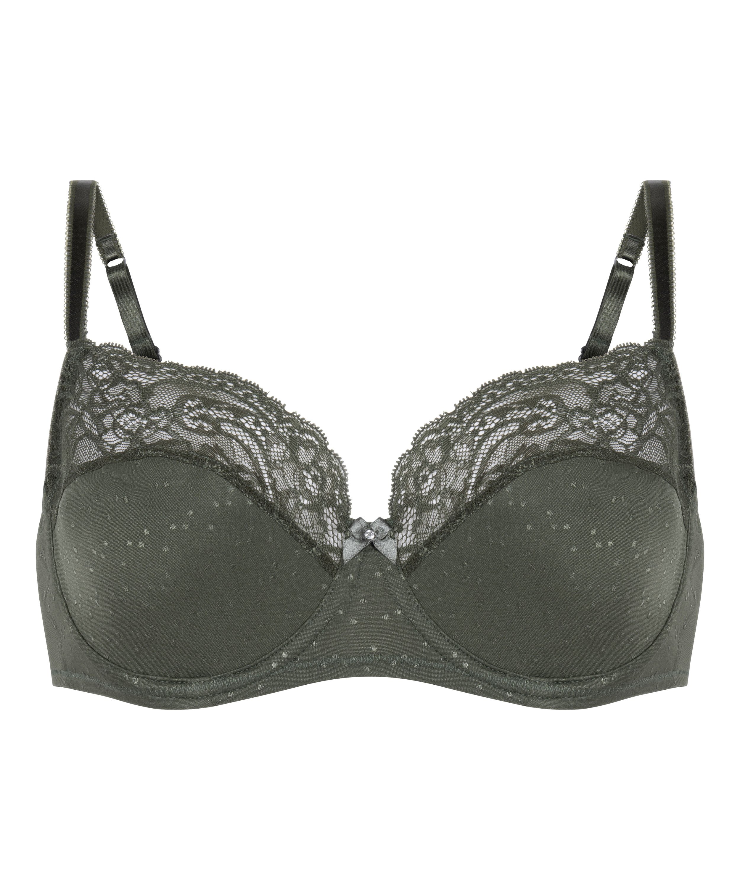 Biustonosz nieusztywniany z fiszbinami Sophie, Zielony