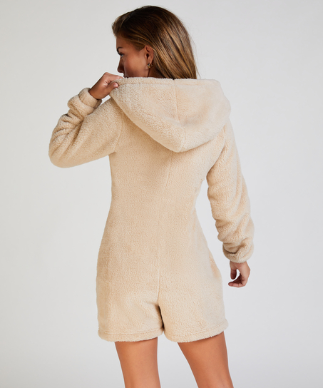 Onesie Fleece, Beżowy
