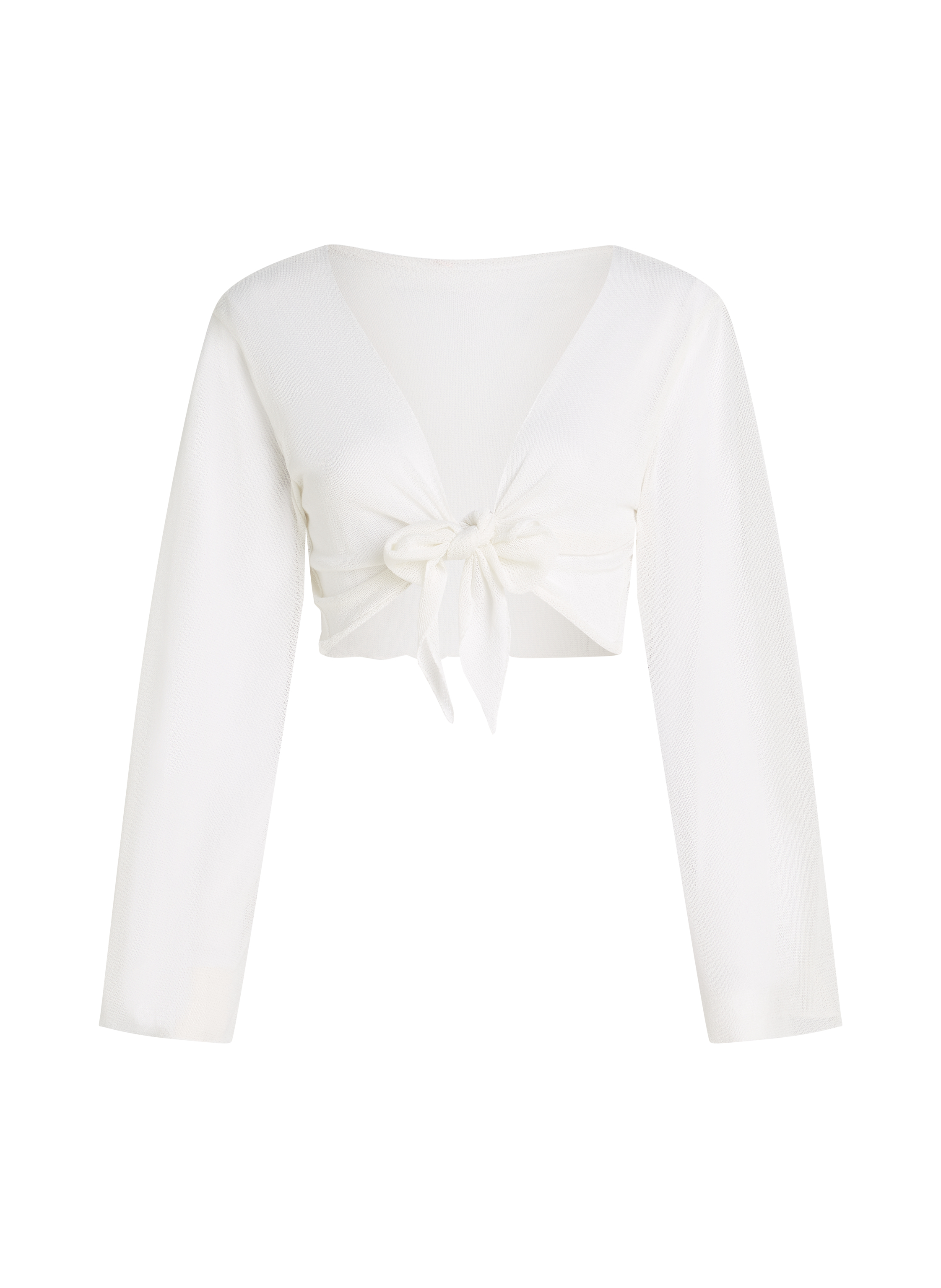 Top z dzianiny plażowej, Biały, main