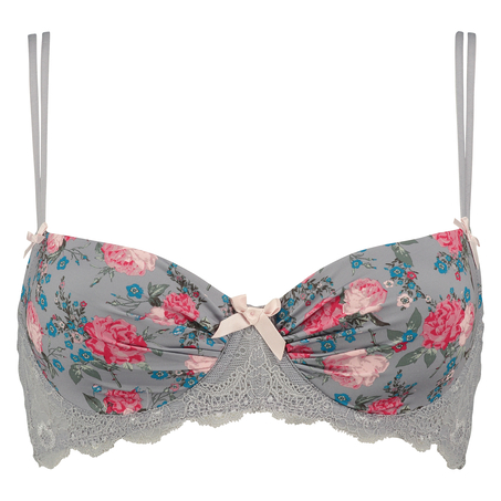 Padded underwired bra Lily Sweetheart, Szary