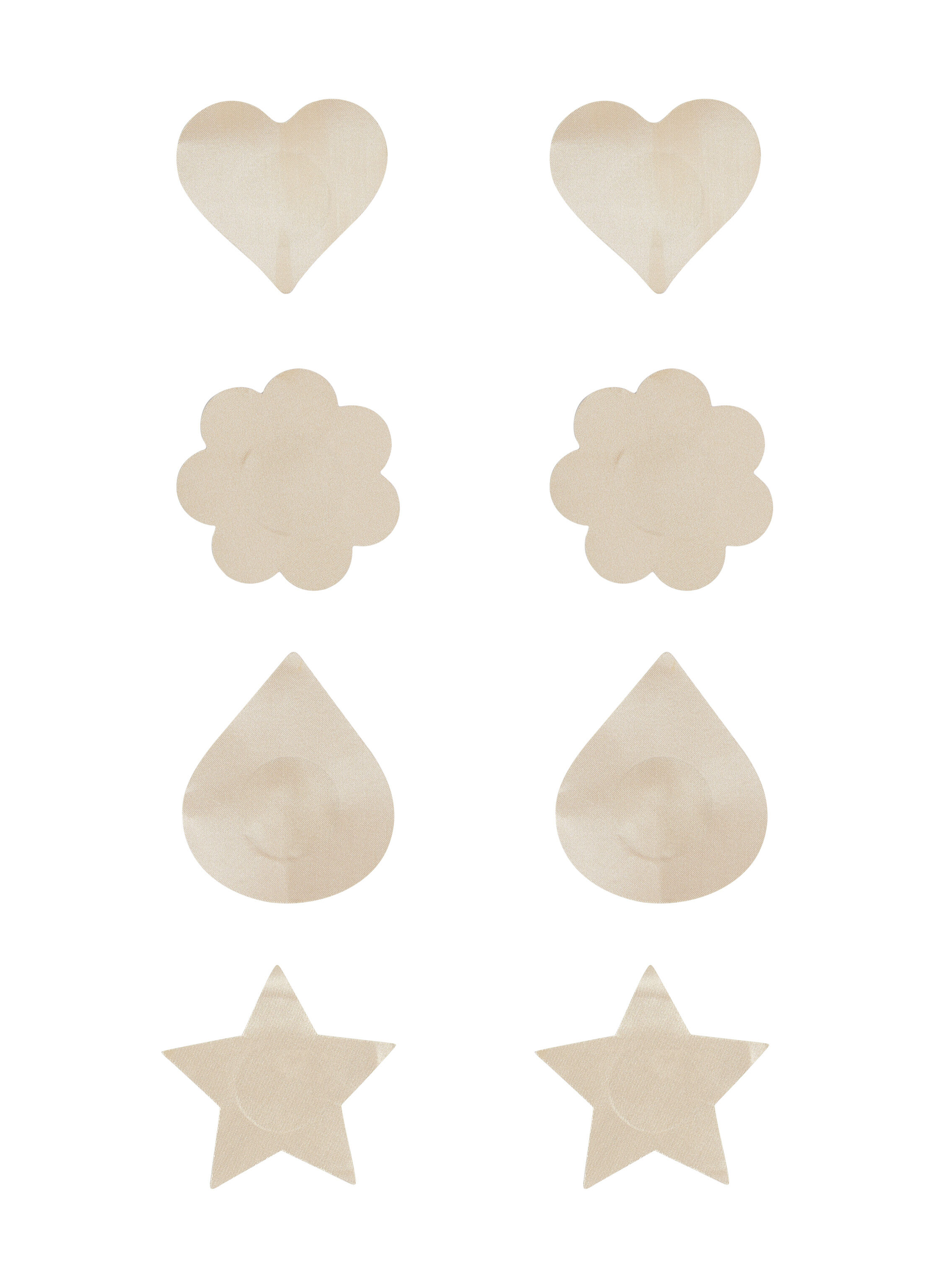 Zestaw 4 par Nakładki na sutki, Beżowy