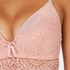 Sabina padded longline non-wired bra, R&oacute;żowy