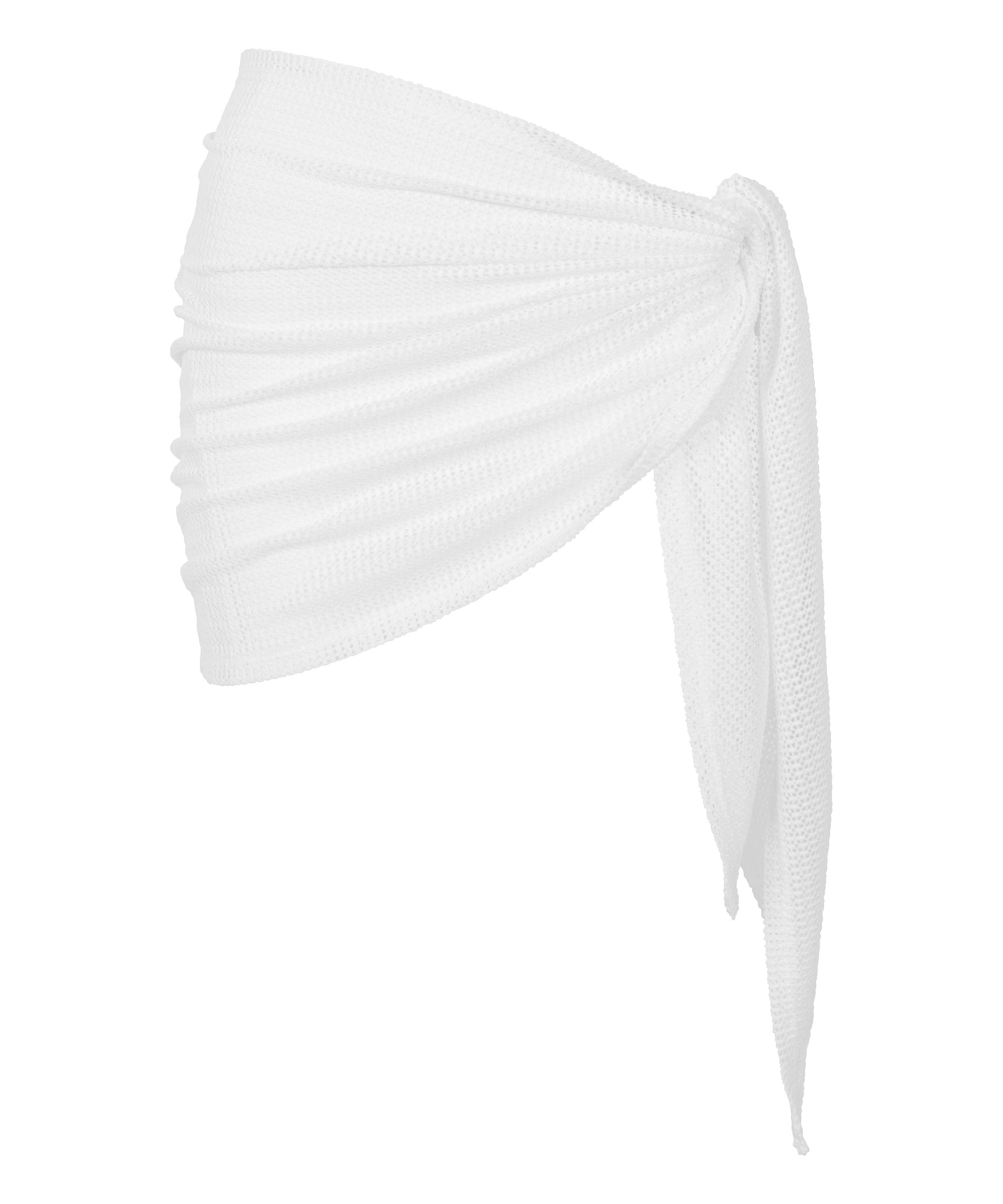 Plażowe dzianinowe pareo, Biały, main