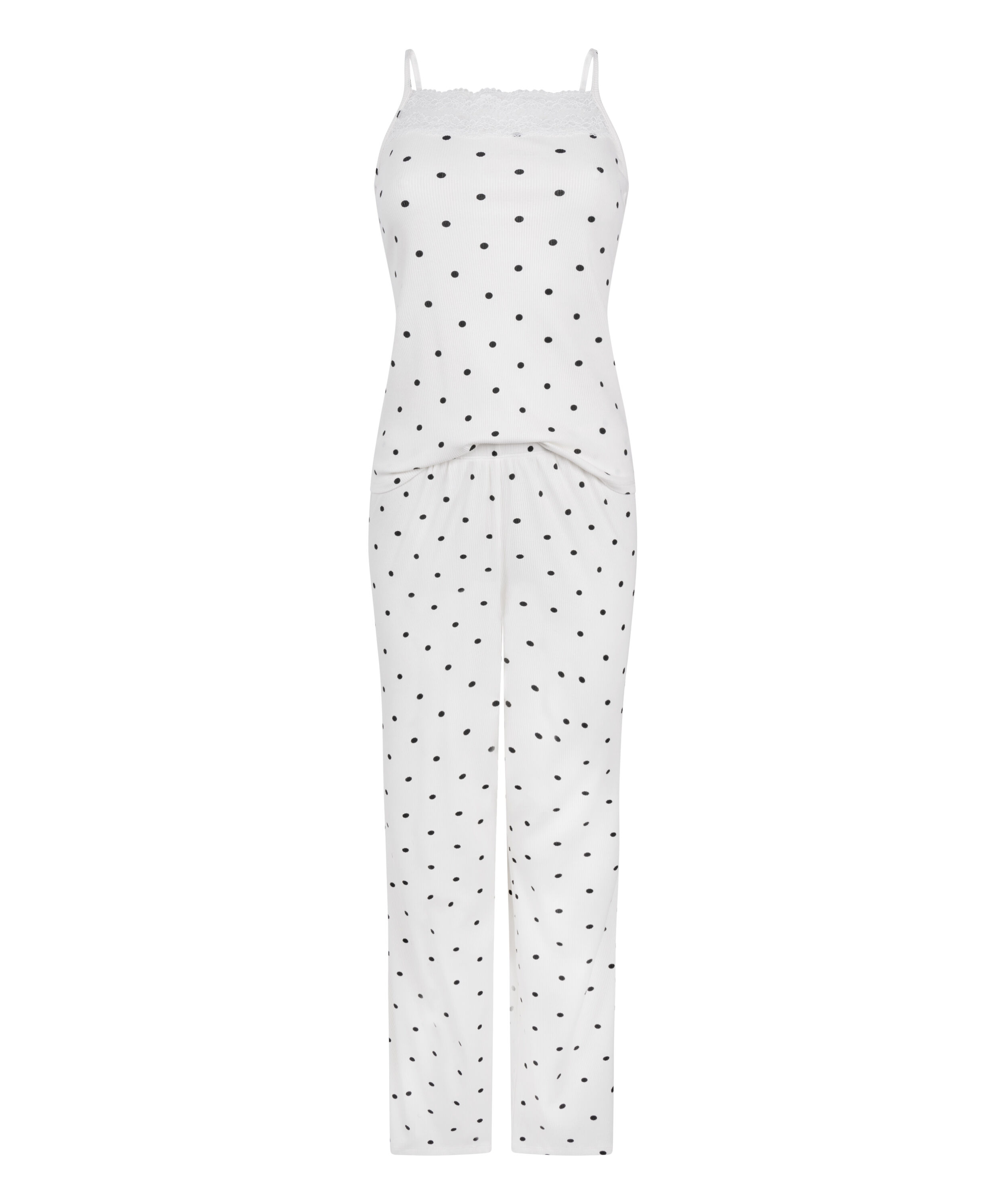 Komplet Piżamy Dots, Biały