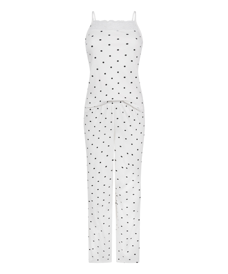 Komplet Piżamy Dots, Biały