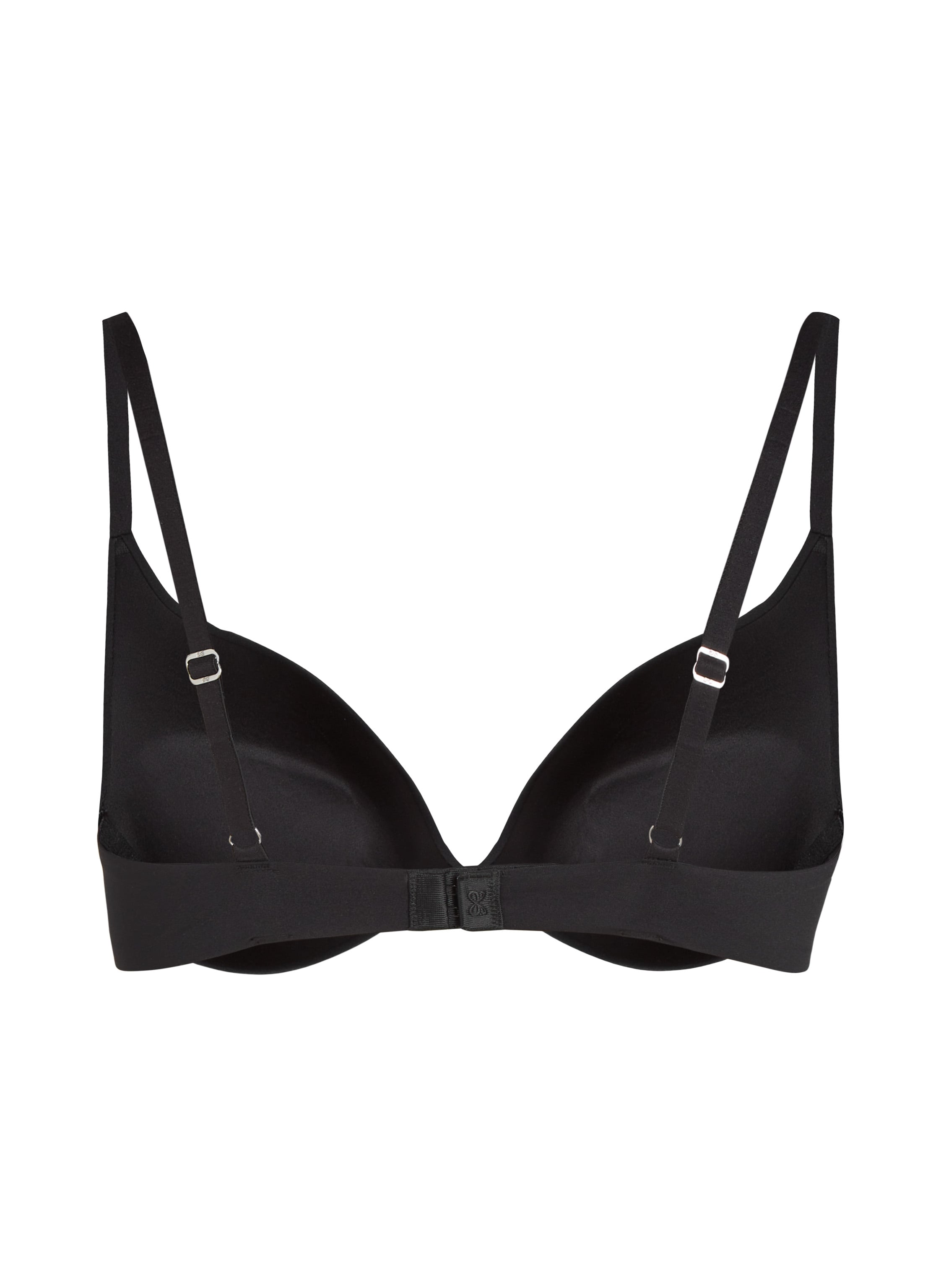 Usztywniony biustonosz push-up z fiszbinami Smooth, Czarny, main