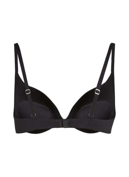 Usztywniony biustonosz push-up z fiszbinami Smooth, Czarny
