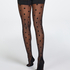 Stay-up 15 Denier Dots Fishnet, Czarny