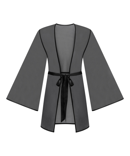 Kimono z siateczki Imani, Czarny