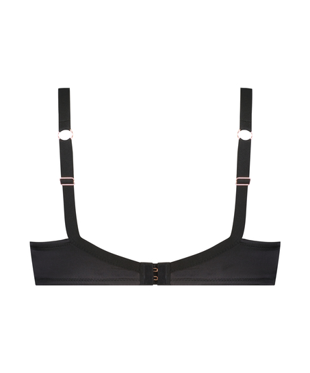 Biustonosz nieusztywniany z fiszbinami Jacqueline, Czarny