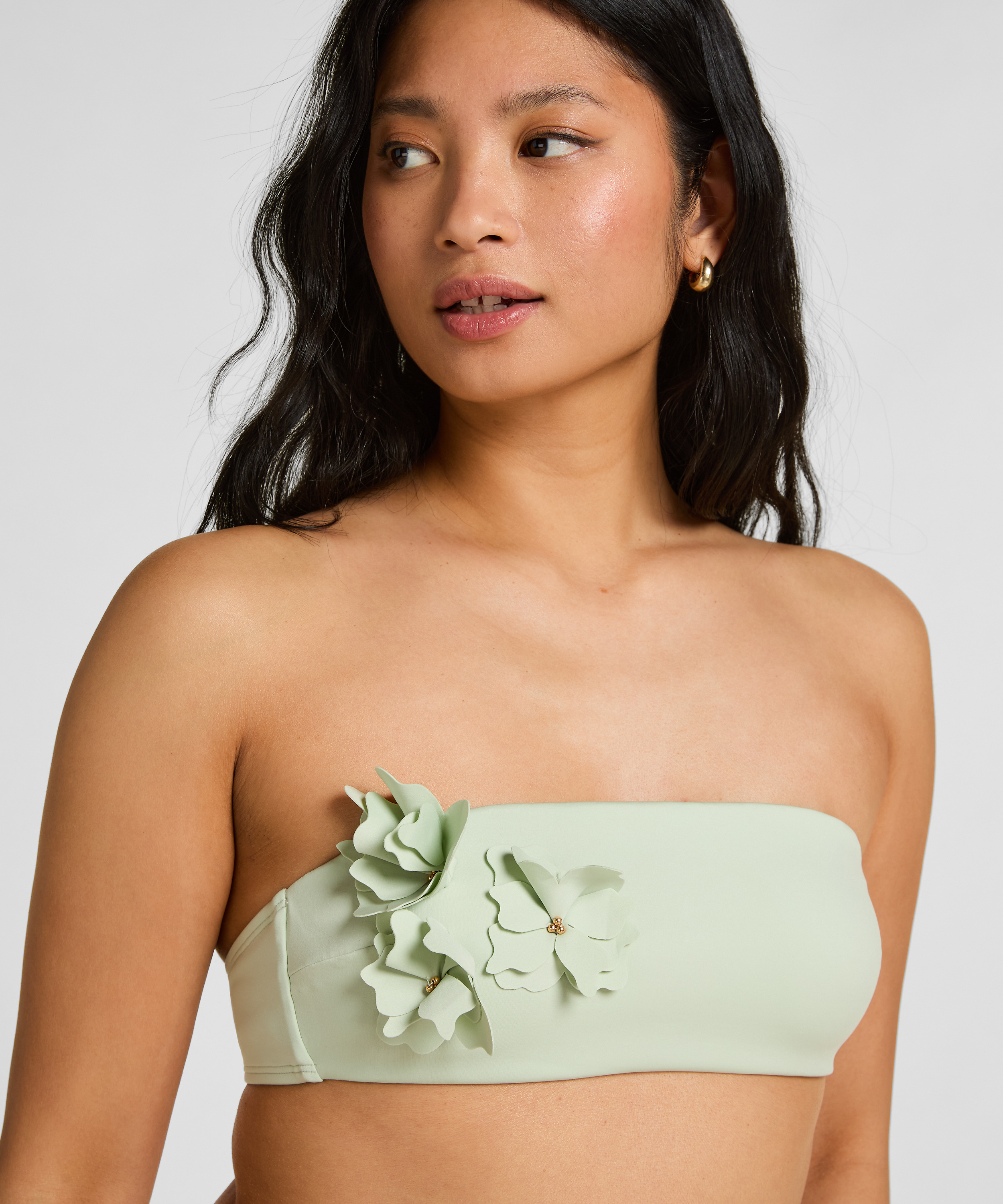 G&oacute;ra od Bikini Bandeau Tulum, Zielony, main
