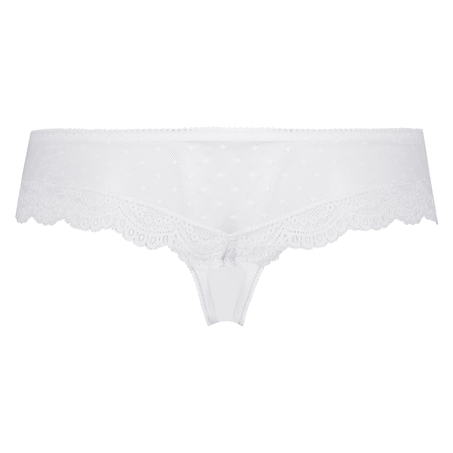 Siateczkowe haftowane brazyliany, Biały