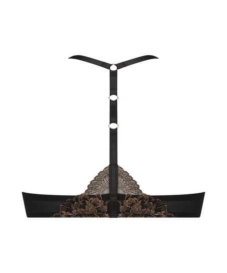 Usztywniony biustonosz push-up z fiszbinami Lexi, Czarny