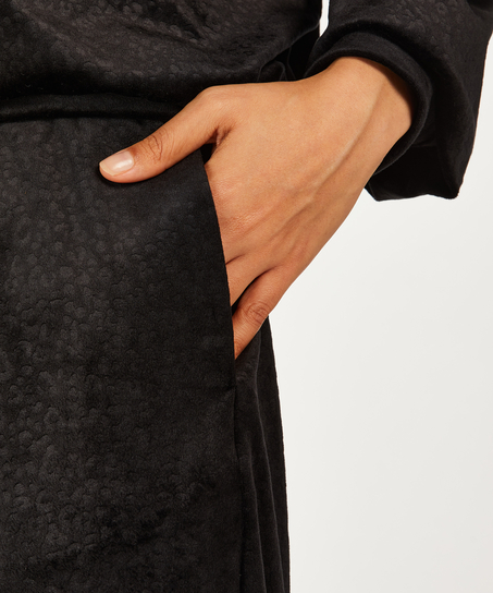 Petite Joggery welurowe, Czarny