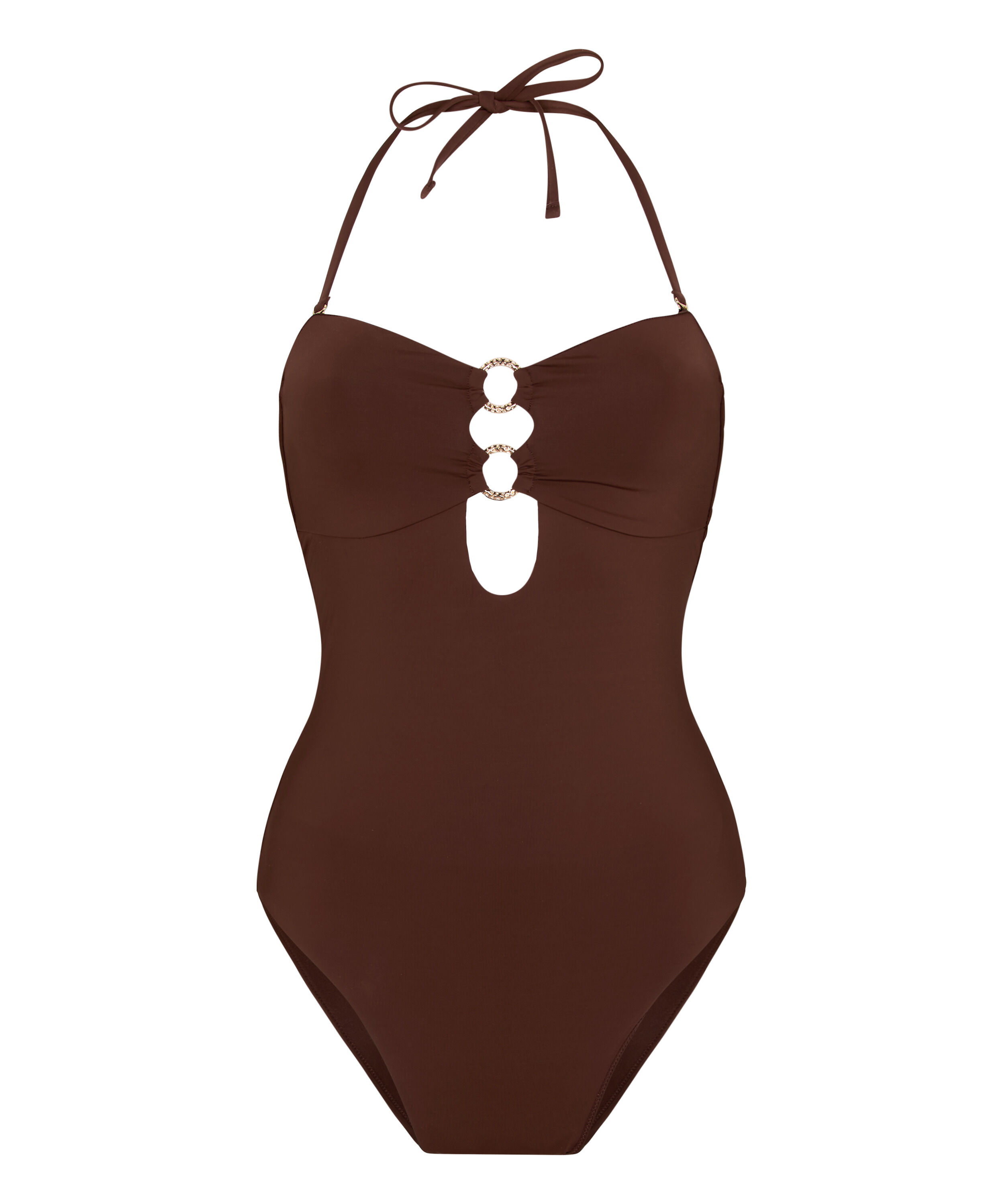 Bandeau Bikini Top Madrid, Brązowy