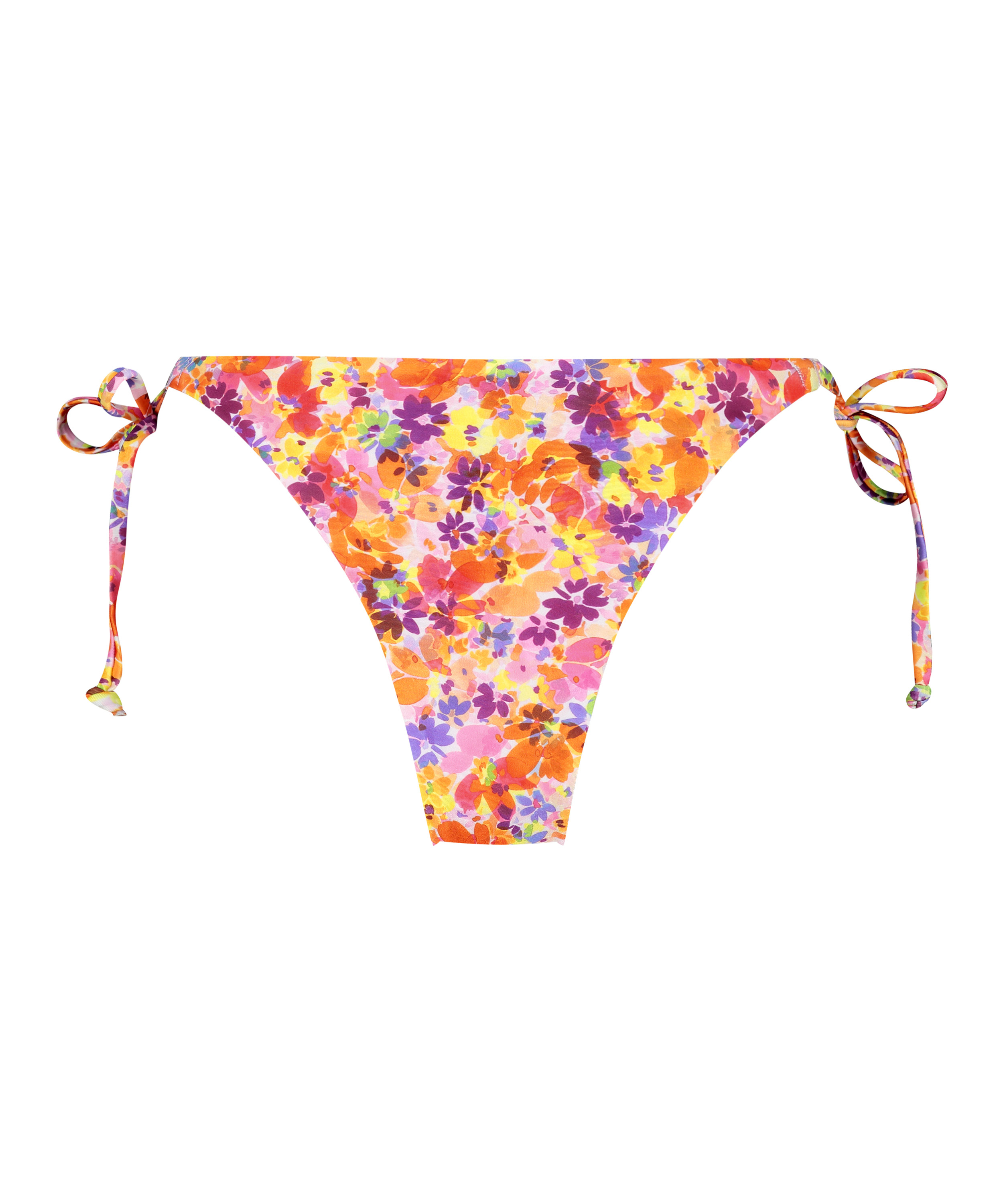 Majtki Bikini Wysoko Krojona Tiki, Pomarańczowy, main