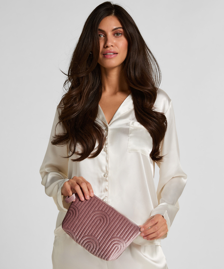 Welurowa kosmetyczka mała, Fioletowy