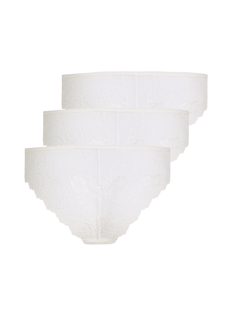 Niewidoczne majtki brazyliany 3 pary, Biały
