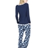 Pyjama pants Feliz Flower, Niebieski