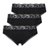 3-pack Dakota brasilian short, Czarny